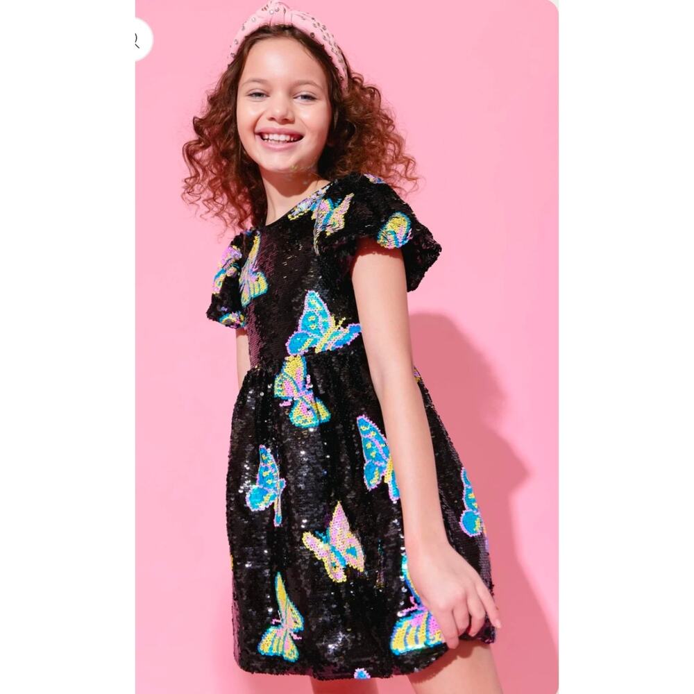 Lola & The Boys Butterfly Sequin Dress